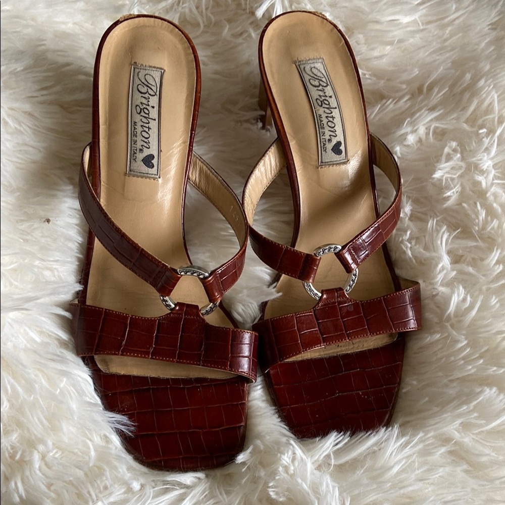 Brighton Women's Terry Brown Sandals Size 8 Career Casual